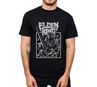 Elden Graphic Ring T Shirt Fan Art Movie Print Classic Black Tee, Hoodie, Sweetshirt Top Trend Vintage Style Music Cotton for Men and Women Size L