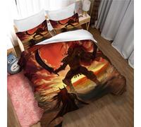 Elden Ring Duvet Cover | Reversible 2 Sided Bedding Duvet Cover with Matching Pillow Case (200x200cm(Double),ER 03)