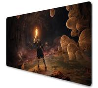 Eldens Rings Anime Shadow Boss Monster Gaming Mouse Pad, XXL 3 mm Thick Table Mouse Mat, Non-Slip Textured Surface for Computer Laptops (A09, 900 x 400 mm)