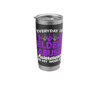 Elder Abuse Awareness Stop Elder Abuse Prevention Stainless Steel Insulated Tumbler