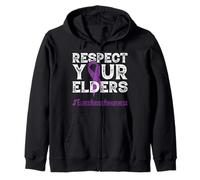 Elder Abuse Awareness Stop Elder Abuse prevention Zip Hoodie