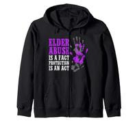 Elder Abuse Awareness Stop Elder Abuse prevention Zip Hoodie