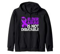 Elder Abuse Awareness Stop Elder Abuse prevention Zip Hoodie