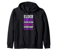 Elder Abuse Awareness Stop Elder Abuse prevention Zip Hoodie