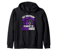 Elder Abuse Awareness Stop Elder Abuse prevention Zip Hoodie