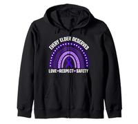Elder Abuse Awareness Stop Elder Abuse prevention Zip Hoodie