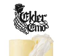 Elder Emo Cake Topper Emo Party Decoration It Was Never a Phase Decoration Funeral Birthday Supplies Black Glitter