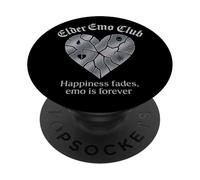 Elder Emo Club Happiness Fades Emo Forever Broken Heart PopSockets Adhesive PopGrip