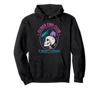 Elder Emo Club It Wasnt A Phase Gothic Skull Pullover Hoodie