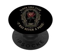 Elder Emo Club Rose Coffin It Was Never A Phase PopSockets Adhesive PopGrip