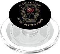 Elder Emo Club Rose Coffin It Was Never A Phase PopSockets PopGrip for MagSafe