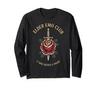 Elder Emo Club Rose Retro Long Sleeve T-Shirt