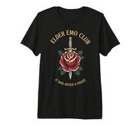 Elder Emo Club Rose Retro Premium T-Shirt