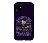 Elder Emo Duck Club Cute Goth Duck Broken Heart Punk Case for iPhone 11