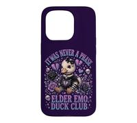 Elder Emo Duck Club Cute Goth Duck Broken Heart Punk Case for iPhone 15 Pro