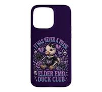 Elder Emo Duck Club Cute Goth Duck Broken Heart Punk Case for iPhone 15 Pro Max