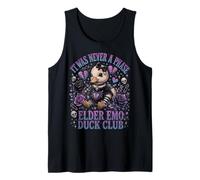 Elder Emo Duck Club Cute Goth Duck Broken Heart Punk Tank Top
