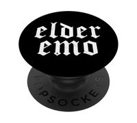 ELDER EMO Funny Gothic Kid Punk Alt Alternative Music Humor PopSockets Adhesive PopGrip