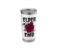 Elder Emo Gothic Rose Blood Bats Scene Aesthetic Alt Rock Stainless Steel Insulated Tumbler