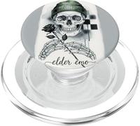 Elder Emo skeleton With Beanie Black Rose Gothic PopSockets PopGrip for MagSafe