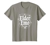 Elder Emo: The Original Gothic Nostalgia Music Lover T-Shirt, Kids, Slate, 3 Years