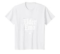 Elder Emo: The Original Gothic Nostalgia Music Lover T-Shirt, Kids, White, 2 Years