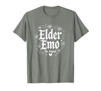 Elder Emo: The Original Gothic Nostalgia Music Lover T-Shirt, Men, Olive Heather, XL