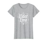 Elder Emo: The Original Gothic Nostalgia Music Lover T-Shirt, Women, Heather Grey, 3XL