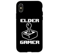 Elder Gamer Funny Retro Video Game Nostalgia Old Gamer Case for iPhone X/XS