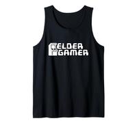 Elder Gamer Funny Retro Video Game Nostalgia Old Gamer Tank Top