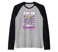 Elderberry Ask Me About It Herbalist Retro Funny Foraging Raglan Baseball Tee