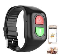 Elderly Alarm Smart Watch with SOS Emergency Button Fitness Tracker Fall Alert Detection & GPS Location Tracking Waterproof 4G Voice Call Step count for Home Elderly Patient Seniors