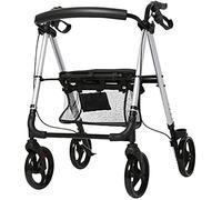 Elderly and Adult Walker Electric Wheelchair Lightweight Aluminum Walker Adjustable Rolling Walker with Seat for Elderly, Mobility Needs, Mobility Impaired People (Grey)