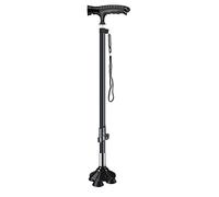 Elderly Carbon Telescopic Cane with Four Legs Non-Slip Lightweight Fibre
