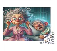 Elderly Couple Bedtime 1000 Piece Jigsaws with Perfect Snap Fit Centenary Jigsaws for A Sustainable Hobby As Wall Art Puzzle for Self-care Gifts 52x38cm/1000pcs
