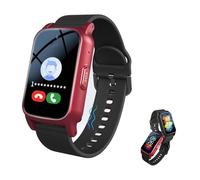 Elderly Fall Detection Smart Watch for Seniors with Gps Tracker, Medical Alert & Auto Call Sos, Heart Rate Monitor, Waterproof Emergency Watch for Men & Women, Dementia & Alzheimer’s(Red)