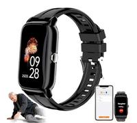 Elderly Fall Prevention Watch GPS Anti-Loss Tracking Bracelet Fall Detection + SOS Emergency Call HD Two-Way Video Calling Waterproof Health Monitoring Anti-Loss Smart Watch Black