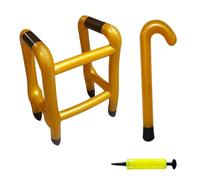 Elderly Inflatable Walking Stick - Walking Frame and Crutches for Retirees, Fake Walker Joke Accessory for Halloween Adults Party Carnival Father