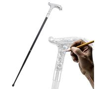 Elderly Rehabilitation Training Walking Stick, Unisex Leopard Head Aluminum Alloy Trekking Stick, Double-section British Style Role-playing Cane