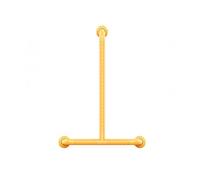 Elderly Safety Bathroom Grab Bar - T-Shaped Double Handed Support with Non-Slip ABS & Alloy Core, 35mm Ergonomic Grip for Toilet/Shower