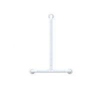Elderly Safety Bathroom Grab Bar - T-Shaped Double Handed Support with Non-Slip ABS & Alloy Core, 35mm Ergonomic Grip for Toilet/Shower