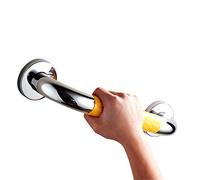 Elderly Safety Grab Bar for Bathroom, Wall-Mounted Non-Slip Handrail, Polished Stainless Steel Assist Handle, 15/19/23/27 Inch, White/Yellow, Secure Balance Support (Yellow 48cm/19inch)