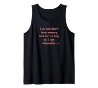 Elderly Senior Retirement Retired Short Term Memory Loss Tank Top