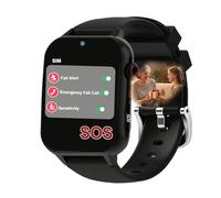 Elderly Smart Watch with Fall Detection, GPS Watch for Elderly with Dementia, Voice Call,Black