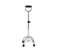 Elderly Thickened Aluminium Alloy Telescopic Large Four-Legged Snow Cane Lightweight Shock-Absorbing Foot Pad Corner Walking Stick(Silver)
