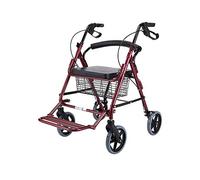 Elderly Walker Folding Portable Rollator Auxiliary Walker Four Wheels Shopping Cart Shopping Cart Non-Slip Walking Stick with Hospital,Crutches Times