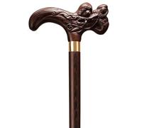 Elderly Walking Stick， Auspicious Dragon Head/Phoenix Head Walking Cane, Natural Non-Slip Wenge Mobility, for Men and Women(A,80Cm(Use Height 150 155Cm))