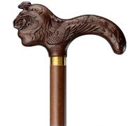 Elderly Walking Stick, Classical Dragon/Phoenix Head Walking Cane, Hand-Carved/Polished Stick for the Elderly(B,93Cm(Use Height 175 183Cm))