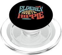 Elderly White Hippie Hippy Humor For Weird Old Guys PopSockets PopGrip for MagSafe