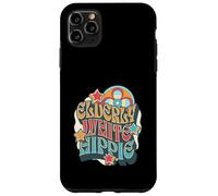 Elderly White Hippie Hippy Humor Weird Old Guy Fun Wear Case for iPhone 11 Pro Max